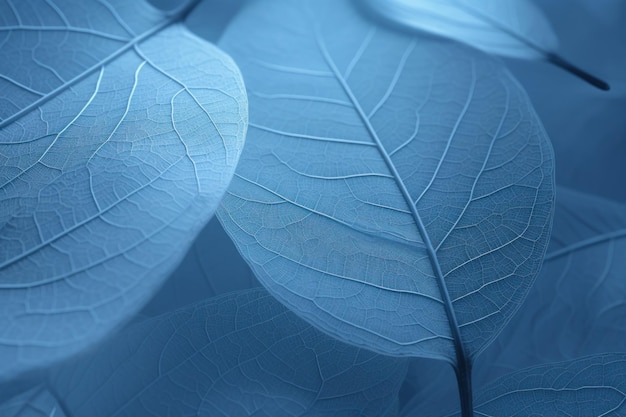 Foglia blu Pianta onda floreale Genera Ai