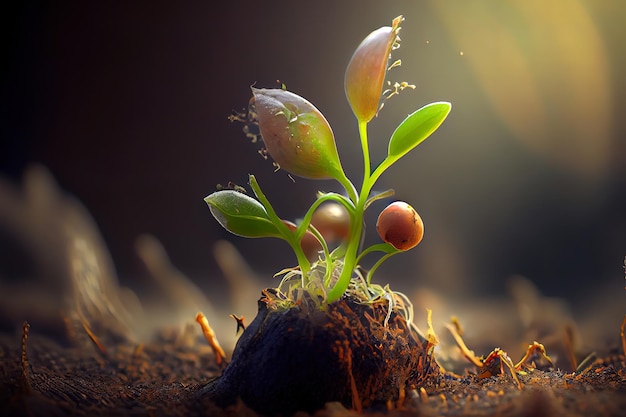 Foglia dell'albero della pianta della natura del bambino