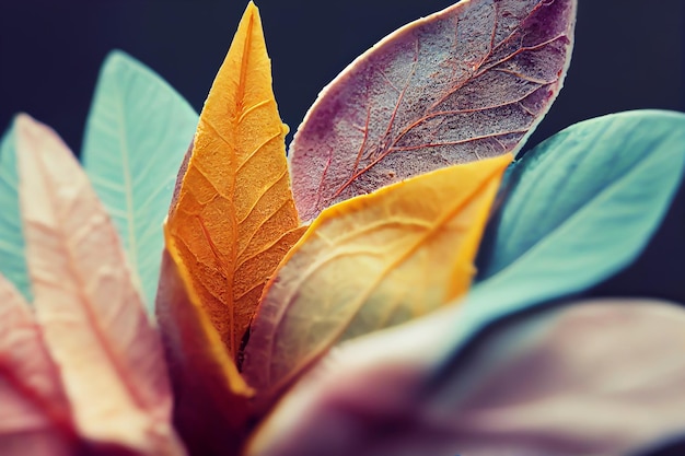 Foglia di gelato colorato. Fondo multicolore astratto delle foglie dell'albero del gelato.