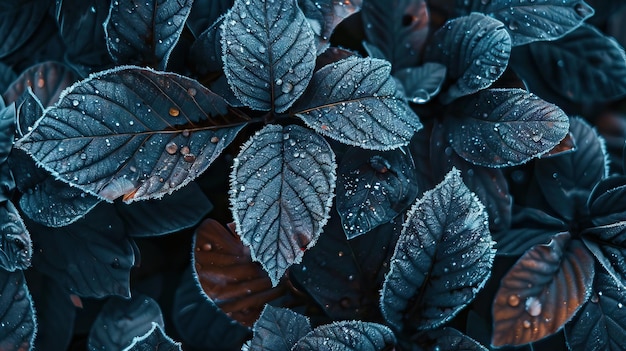 Foglia di ghiaccio foglie congelate Foglia di ghiaccio foglie congelati Foglia di Ghiaccio foglia congelate