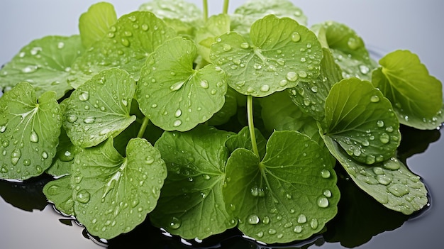 Foglia di primo piano di Gotu kola Pennywort asiatico indiano