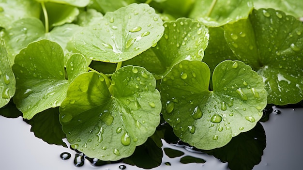 Foglia di primo piano di Gotu kola Pennywort asiatico indiano