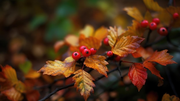 Foglie d'autunno nei colori arancione e giallo