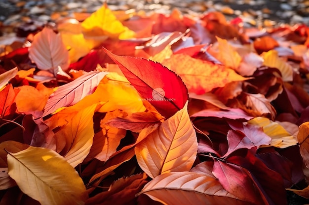 foglie d'autunno sfondo raccolta di foglie d'autunno