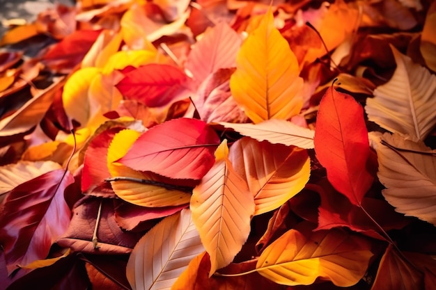 foglie d'autunno sfondo raccolta di foglie d'autunno