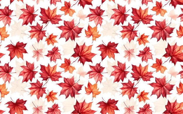 Foglie di acero dell'acquerello seamless pattern backgroundxA