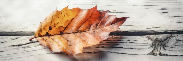 Foglie di autunno su uno sfondo di legno in legno Ia generativa