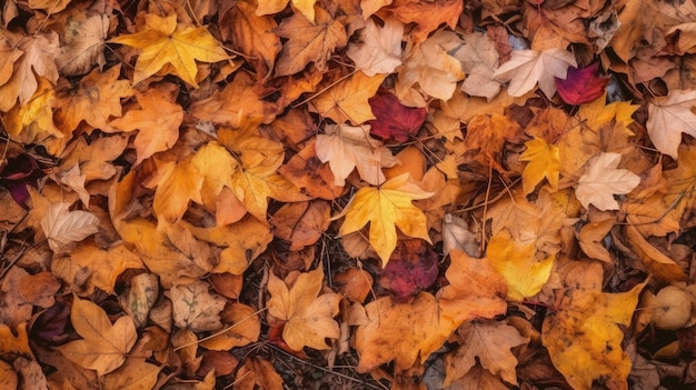 Foglie di autunno sul terreno