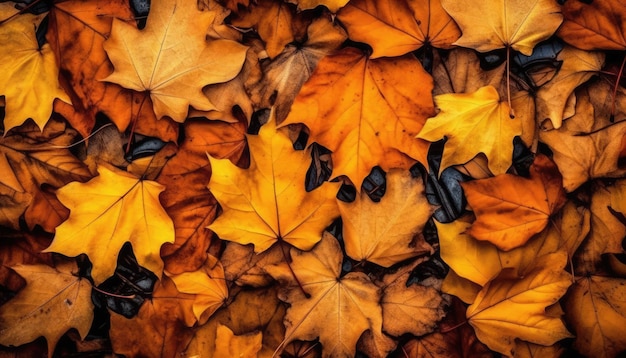 Foglie di autunno sul terreno
