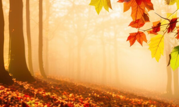 foglie di autunno sullo sfondo della foresta