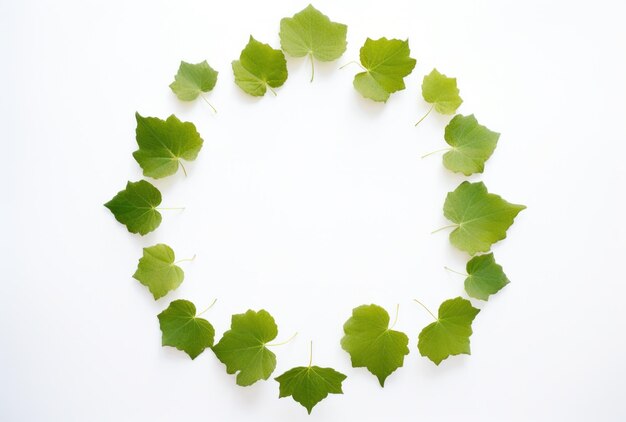 foglie di foglia che si uniscono per formare un cerchio