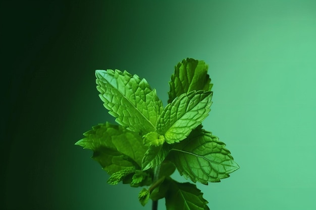 Foglie di menta in giardino Ai generativa