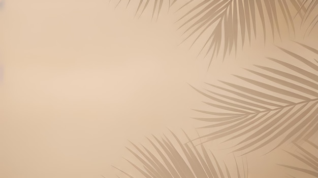 Foglie di palma su uno sfondo beige