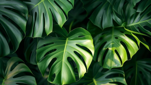 Foglie esotiche di Monstera