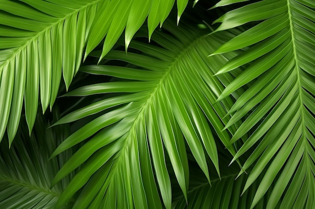 Foglie verdi di una palma