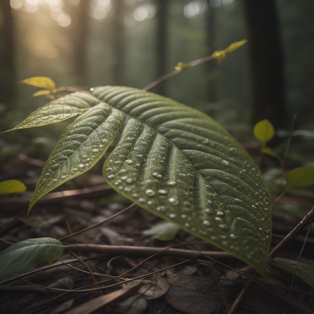 Foglie verdi naturali