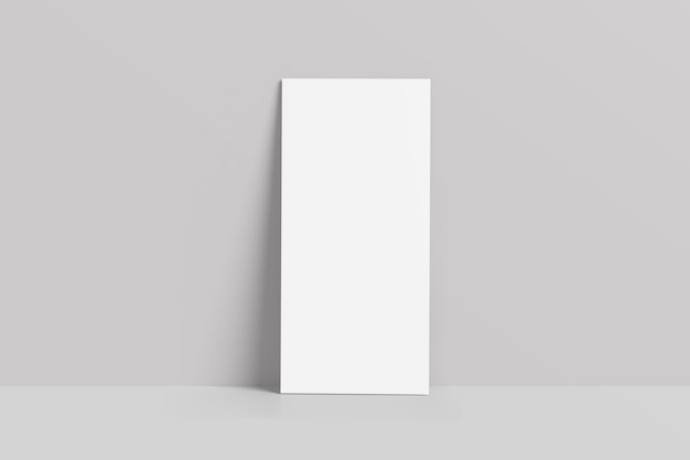 Foglio di carta verticale bianco Mockup