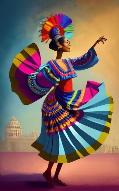 folclore tradizionale messicano latinoamericano danza colorata regionale
