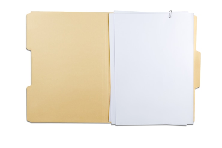 Photo folder file dengan halaman kosong