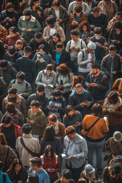 folle di persone nell'auditorium AI generativa