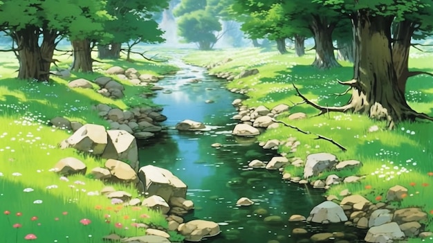 Fondale in stile Ghibli Studio