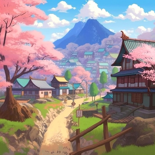 fondale in stile Ghibli Studio