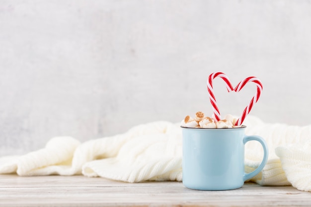 Fondo accogliente del bastoncino di zucchero di Natale.