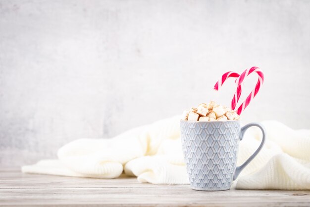 Fondo accogliente del bastoncino di zucchero di Natale.