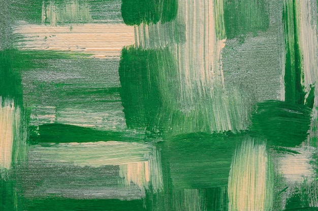 Fondo astratto acrilico beige verde. Trama di vernice estiva mista. Pittura acrilica moderna. Belle sfumature naturali. Il concetto di ecologia. Sfondo moderno per poster, cartoline, inviti.