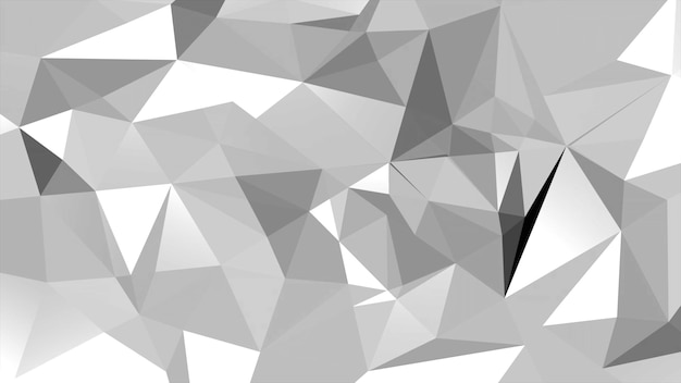 Fondo astratto bianco basso poli, forma geometrica dei triangoli. Stile dinamico elegante e lussuoso per affari, illustrazione 3D