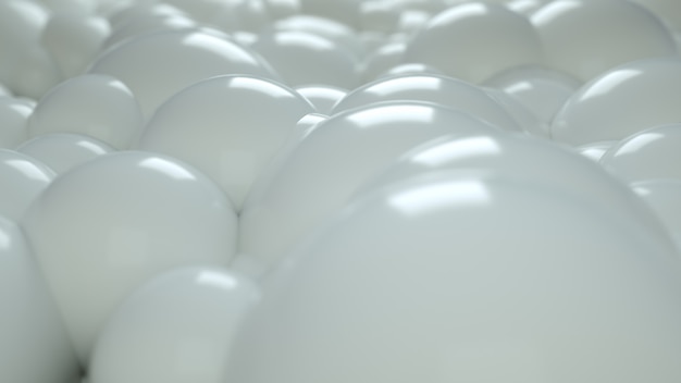 Fondo astratto bianco delle palle della bolla 3D