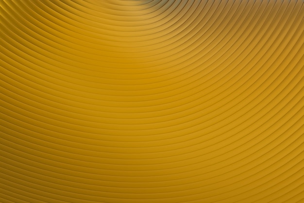 Fondo astratto dell'architettura dell'onda della parete dell'oro 3d rendering, fondo oro per la presentazione