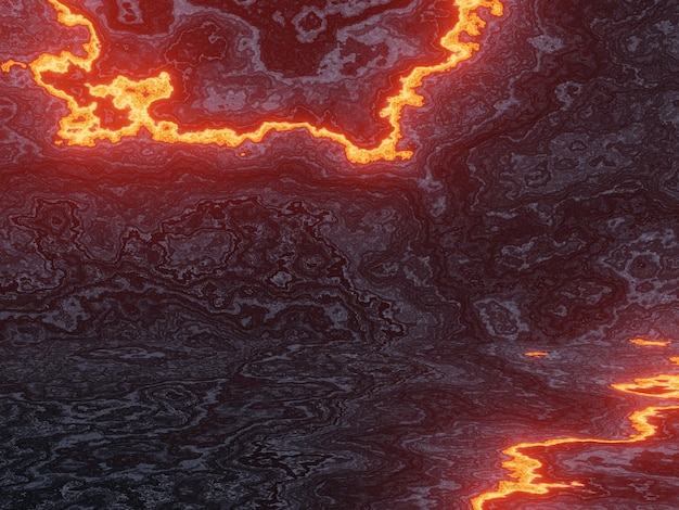 Fondo astratto della lava vulcanica 3D