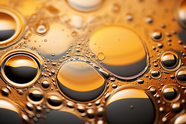 fondo astratto delle bolle di goccia di struttura fluida dell'olio