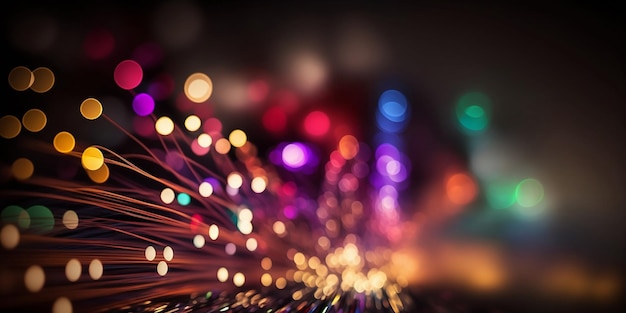 Fondo astratto delle luci di fibre ottiche