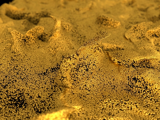 Fondo astratto delle particelle dell'oro 3d