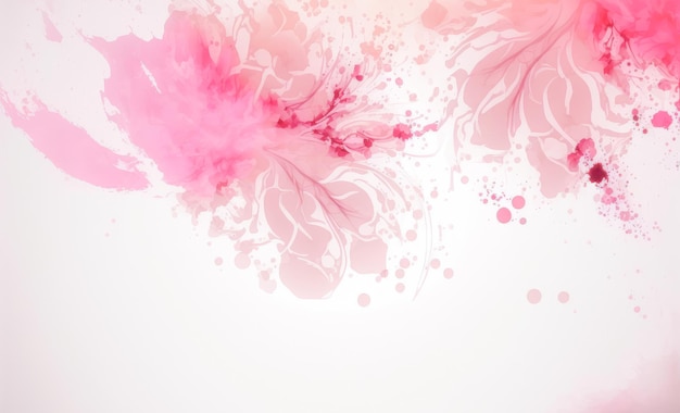 Fondo astratto di arte dell'acquerello con i fiori rosa