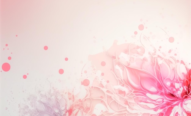 Fondo astratto di arte dell'acquerello con i fiori rosa