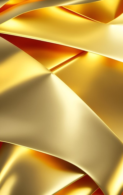 Fondo astratto di forme 3D dell'oro