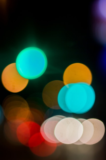 Fondo astratto variopinto del bokeh, bokeh della luce notturna della città