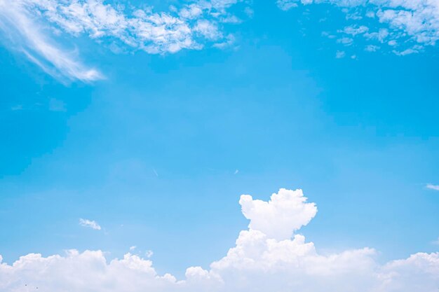 Fondo bianco chiaro di pendenza della nuvola del cielo blu di estate