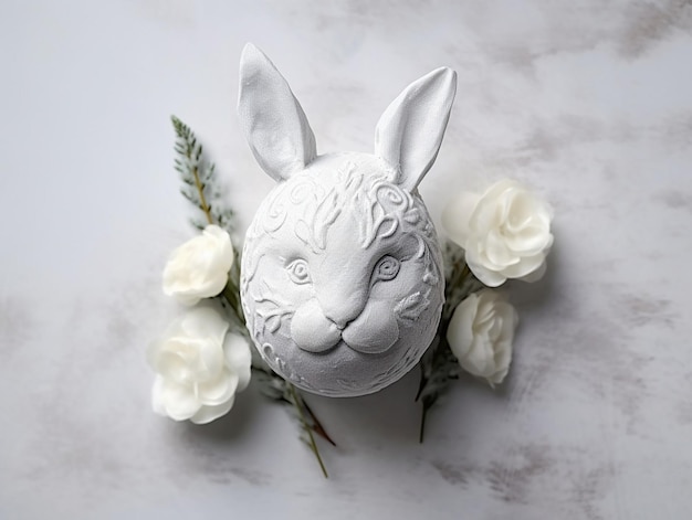 Fondo bianco decorato con uova di Pasqua