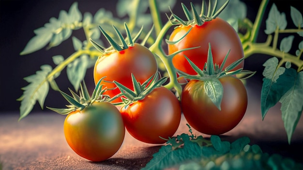 Fondo bianco delle piante di pomodoro fresco