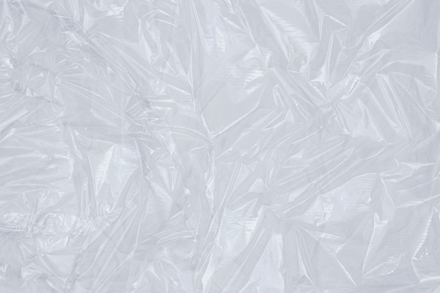 Fondo bianco di struttura del fondo del cellophane di plastica trasparente