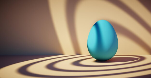 Fondo bianco luminoso con il rendering 3d delle vacanze di Pasqua dell'uovo