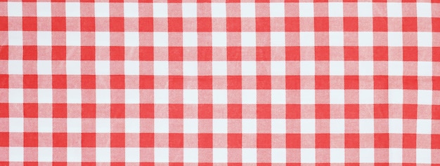 Fondo bianco rosso della tovaglia del plaid