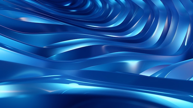 Fondo blu futuristico astratto con la rappresentazione della curva 3d