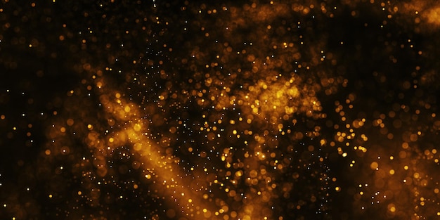 Fondo brillante dell'oro delle particelle di lusso