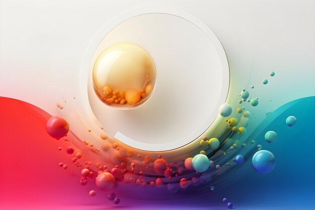 Fondo colorato astratto di effetto di vetro dell'onda della bolla di pendenza