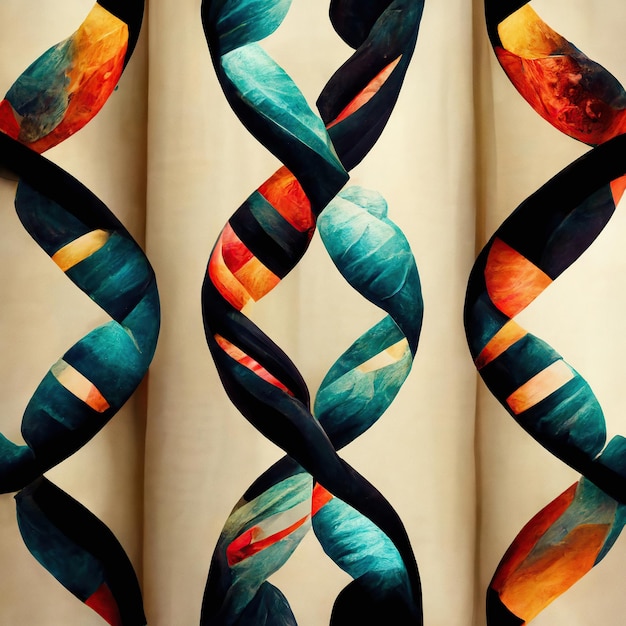Fondo colorato del modello del DNA